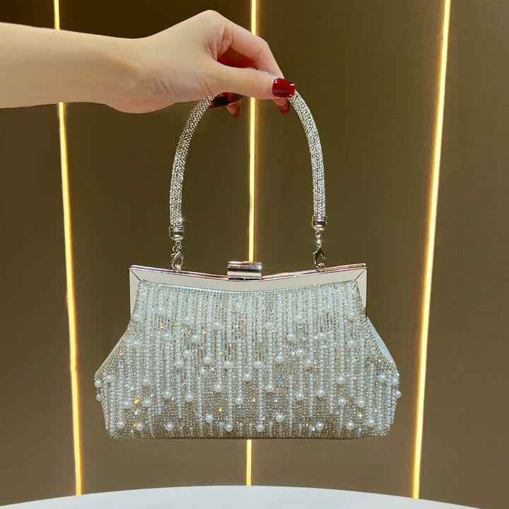 Perlenabendhandtasche
