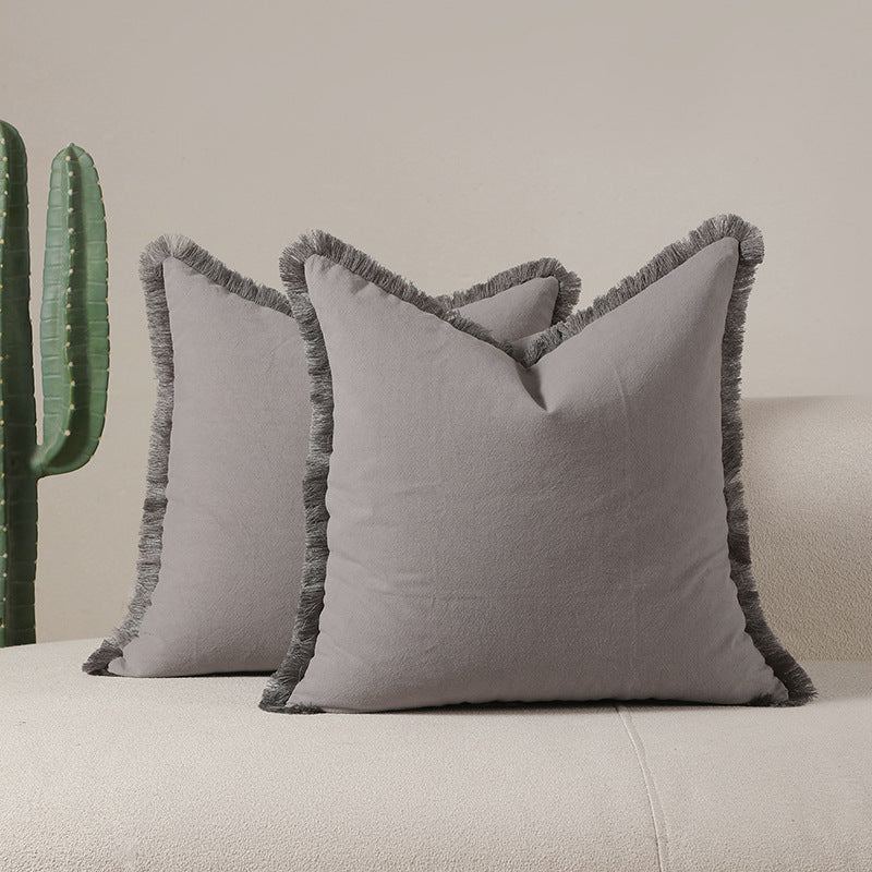 Fransende dekorative Wurfpillows