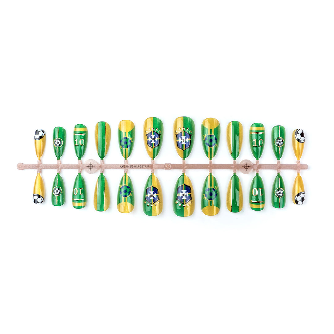 Sport-Themen Press-On Nail Art Set