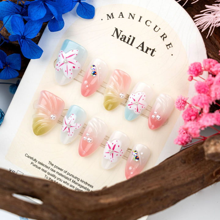 Floral Art Press-On Nageldesign Set