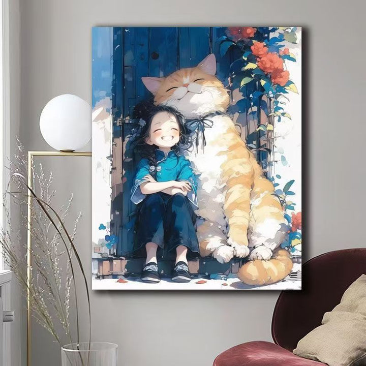 Illustriert Katze-Themen Wandkunst Karnz
