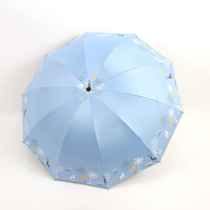 Damen Faltbarer Regenschirm mit tierischem Motiv Karnz