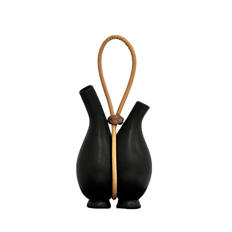 Künstlerische Doppelauslauf Dekorative Vase