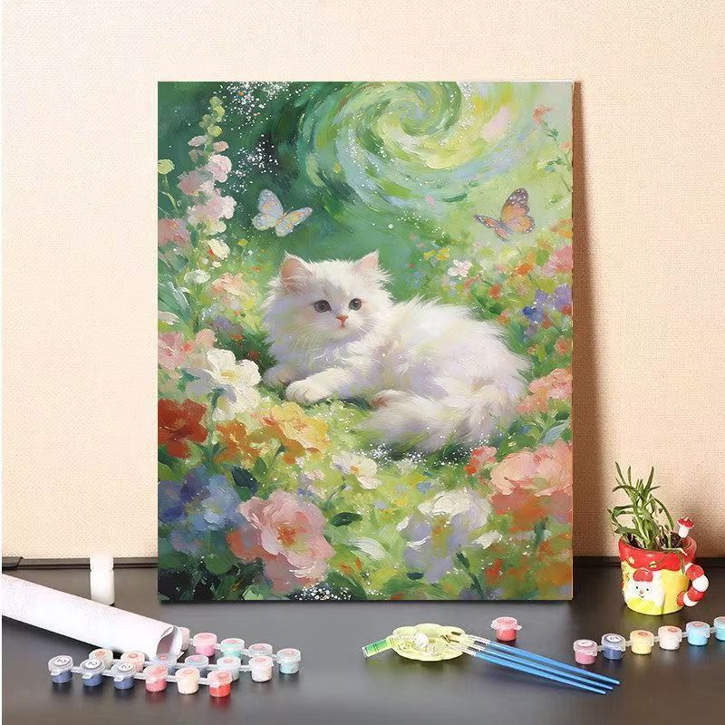 DIY Katzen-Themen Malen Leinwand Kit Karnz