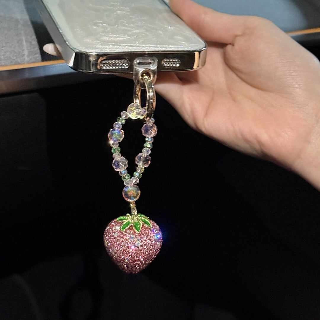 Erdbeer Charm Schlüsselanhänger Halter Karnz