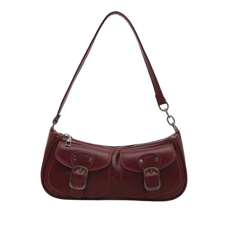 Stilvolle Schultertasche mit doppeltem Taschen Karnz