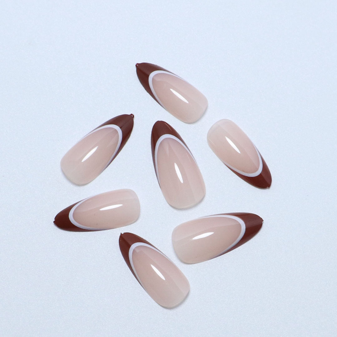 Premium natürliche Finish Press-On Nagelspitzen Karnz
