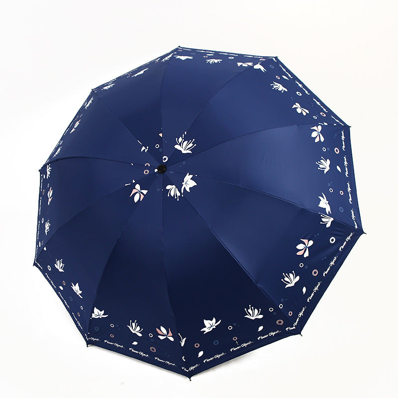 Damen eleganter Schirm mit floralem Druckdesign Karnz