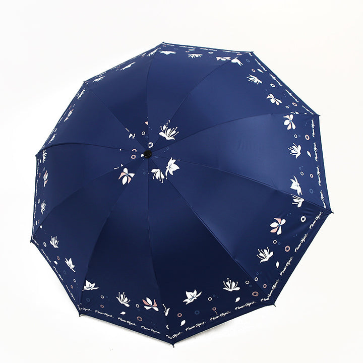 Damen eleganter Schirm mit floralem Druckdesign Karnz