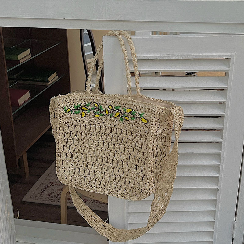 Damen handgefertigte Jute Tasche Karnz