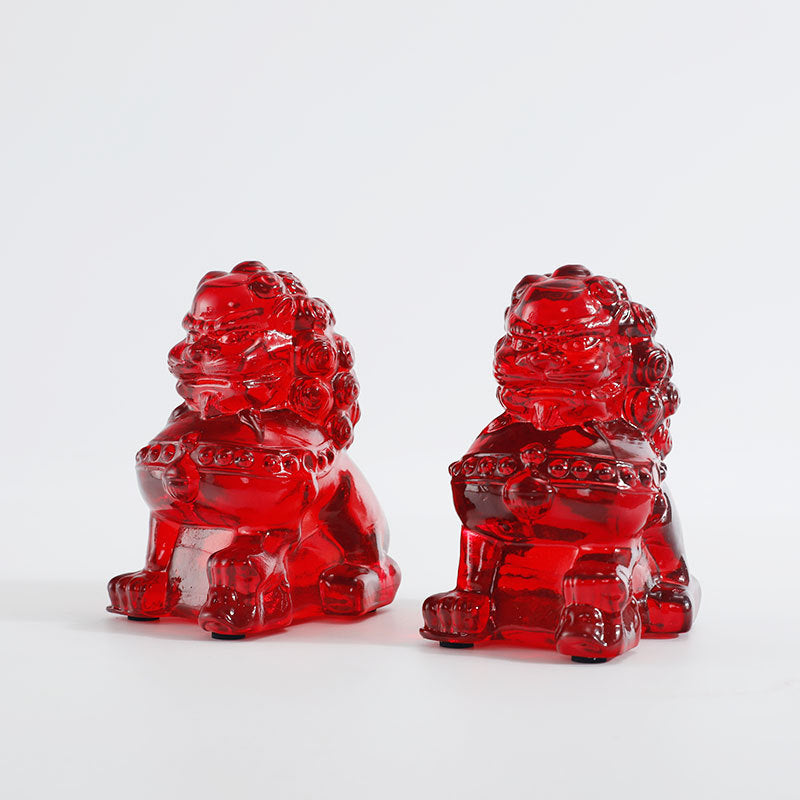 Dekorative Glas Löwenfiguren