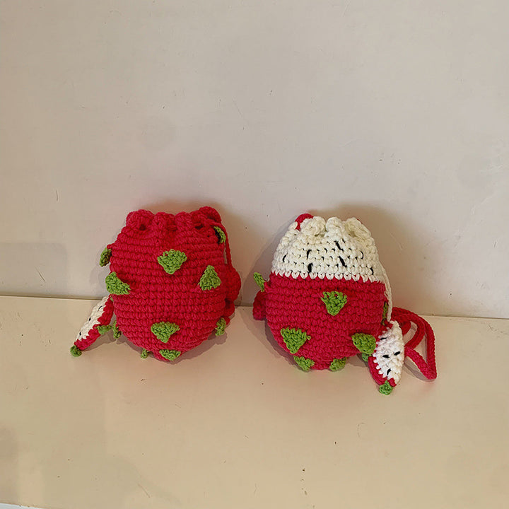 Häkeln Erdbeer-Themen Mini Rucksack