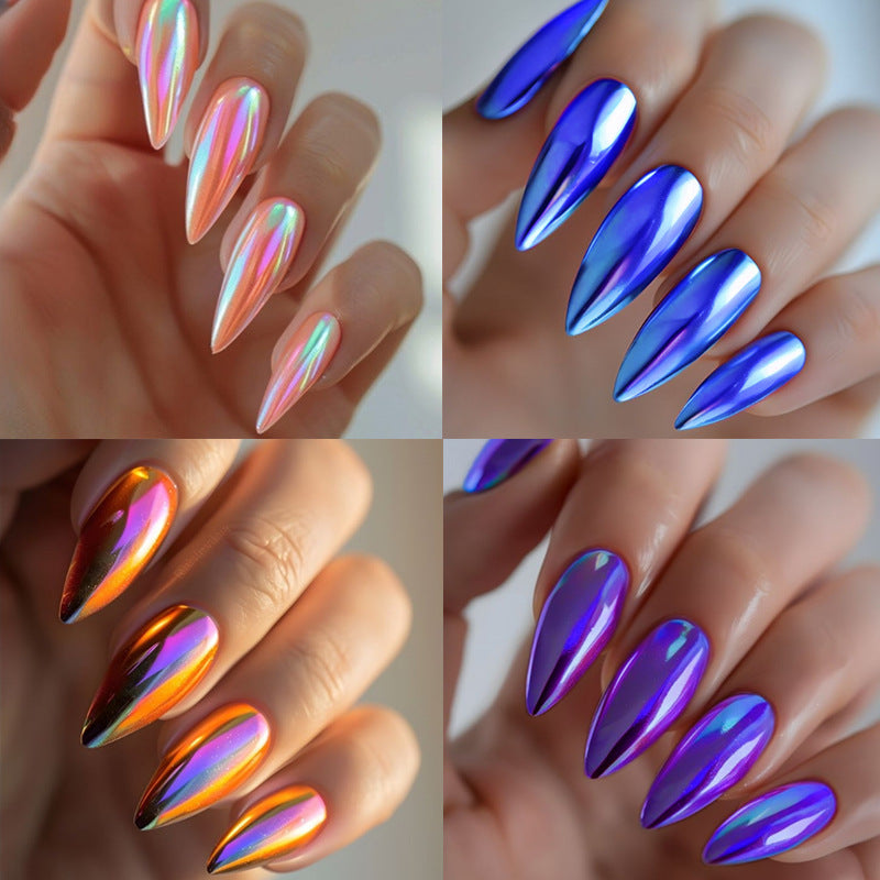 Shimmery Stiletto Press-On Nagelkunst Karnz