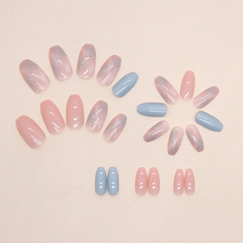 Ombre Glossy Press-On Nagelspitzen Karnz