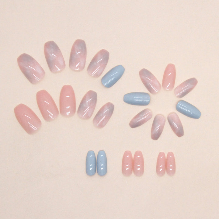 Ombre Glossy Press-On Nagelspitzen Karnz