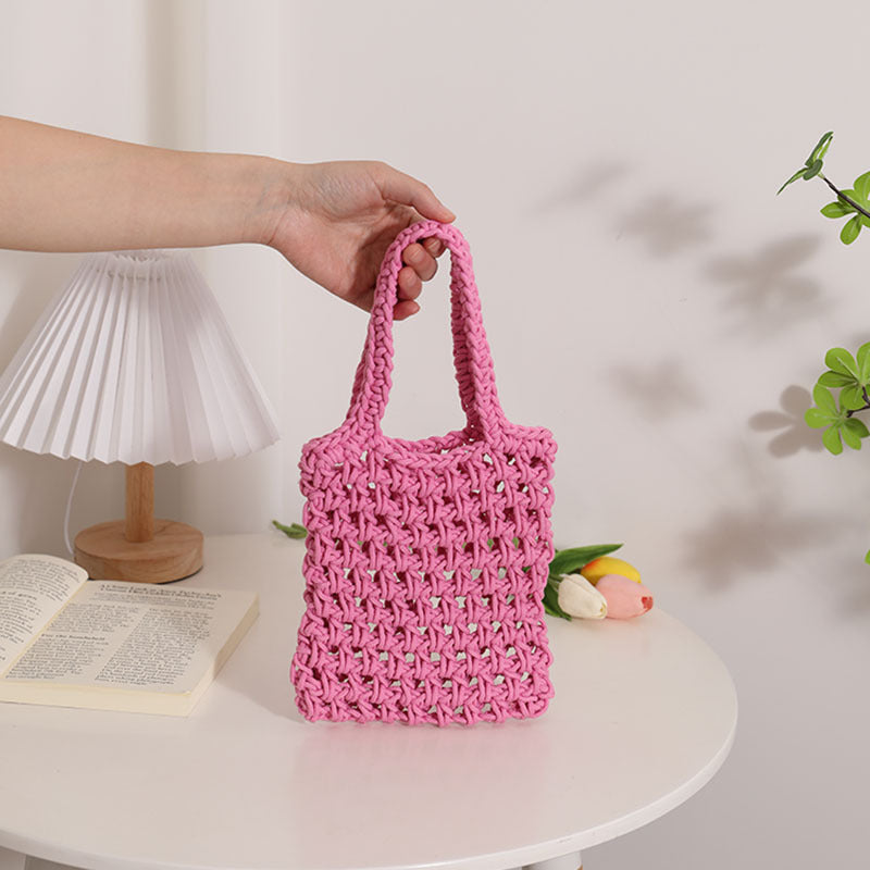Damen Stilvolle geflochtene Handtasche Karnz