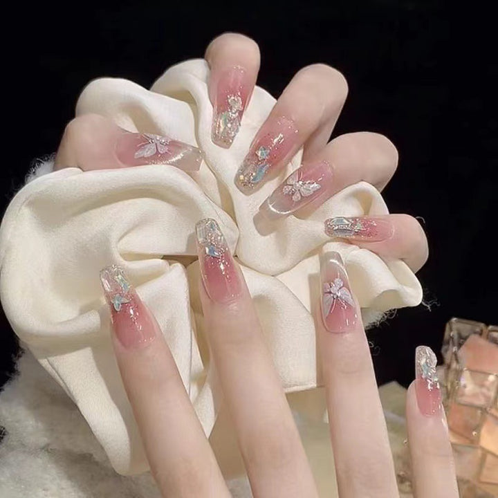 Elegante dekorative Press-On Nail Set Karnz