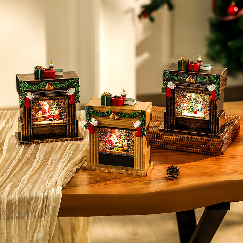 Dekorative Weihnachtsromantik Kaminfigur Karnz
