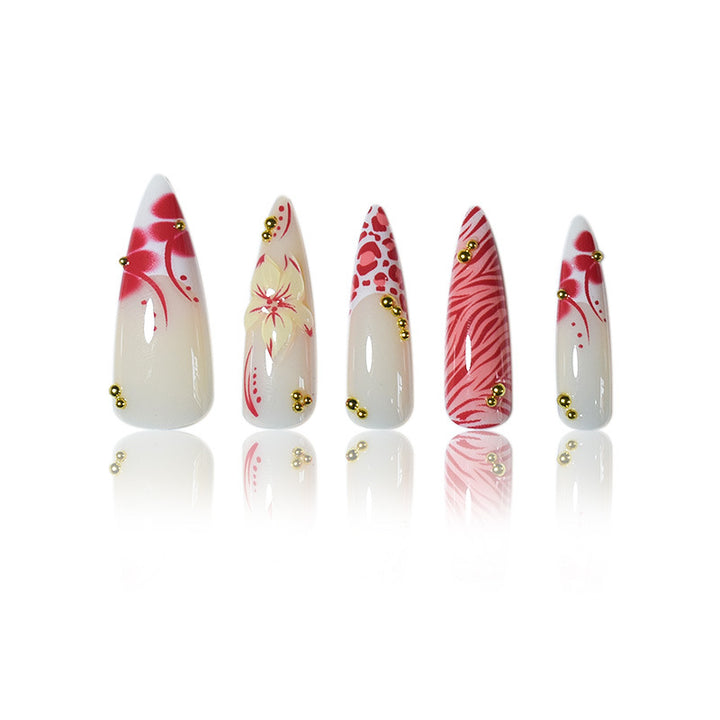 Dekoratives Acryl Press-On Nagelkunstset Karnz