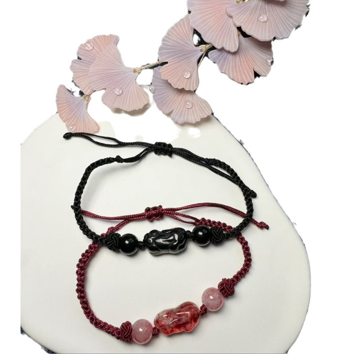 Adjustable Macrame Schutz Charm Armband Karnz