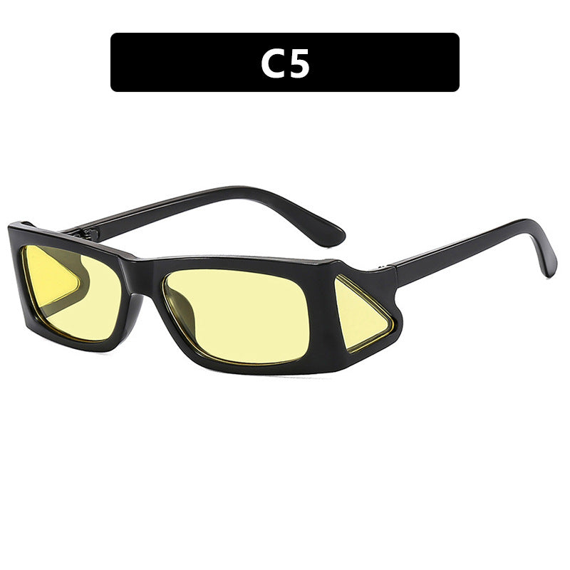 Damen extravagante Sonnenbrille im geometrischen Design Karnz