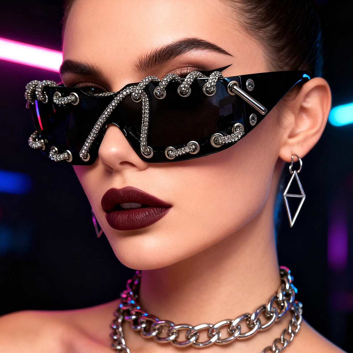 Damen Sonnenbrille mit einzigartigem Schnürdesign Karnz