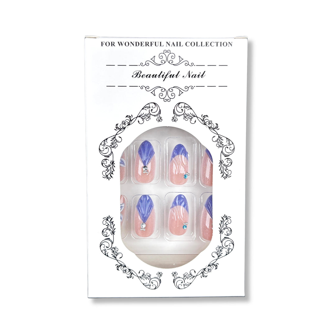 Floral Gem-Besetztes Nagelkunst Set