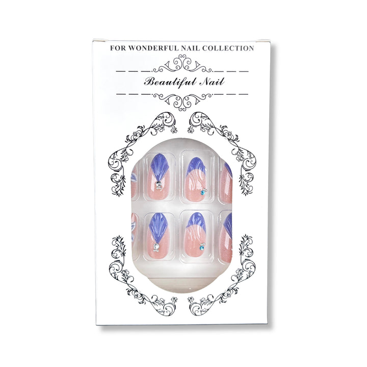 Floral Gem-Besetztes Nagelkunst Set