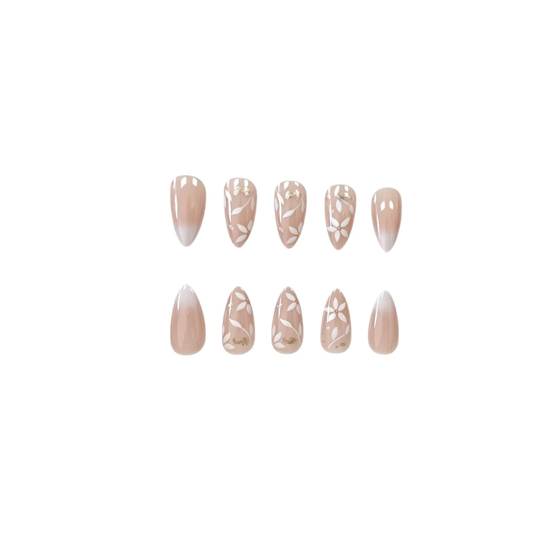 Elegante florale Design Acrylnagelverlängerungen Karnz