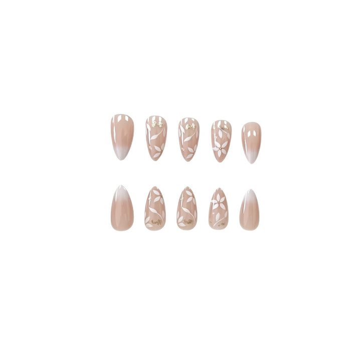 Elegante florale Design Acrylnagelverlängerungen Karnz