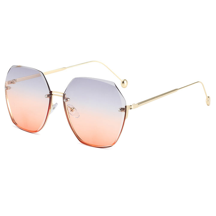 Damen oversized Sonnenbrille im modernen Hexagon-Stil Karnz