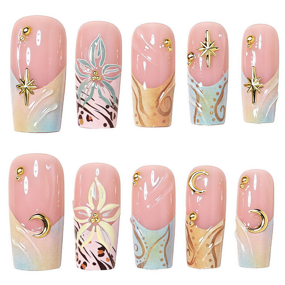 Elegantes Press-On Nagelkunst-Set Karnz