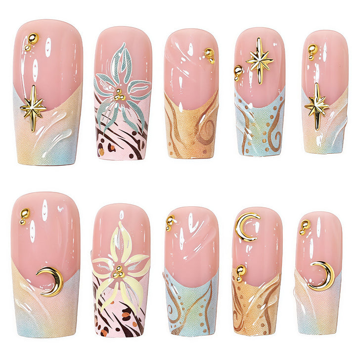 Elegantes Press-On Nagelkunst-Set Karnz