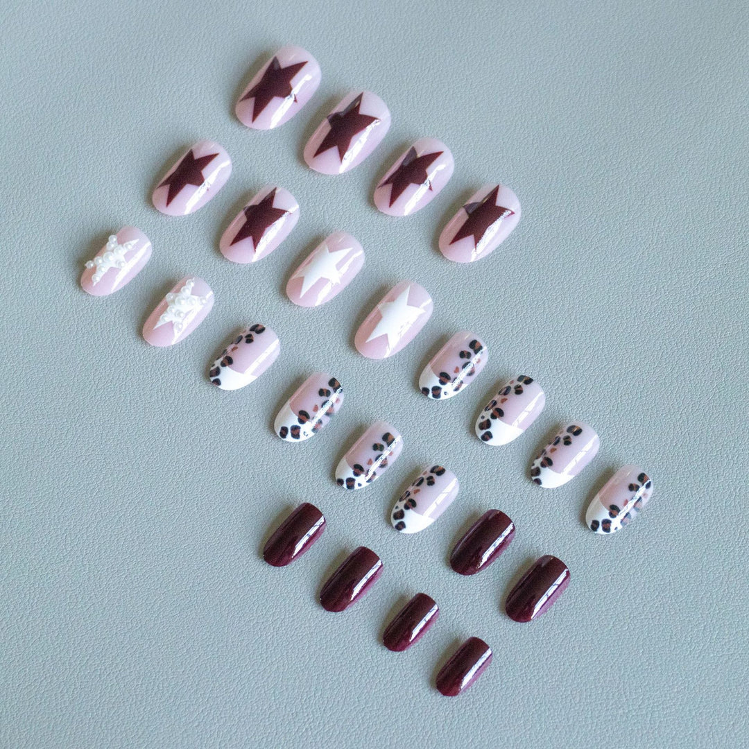 Künstlerisches Tierdruck Acryl Nagelkunst Set