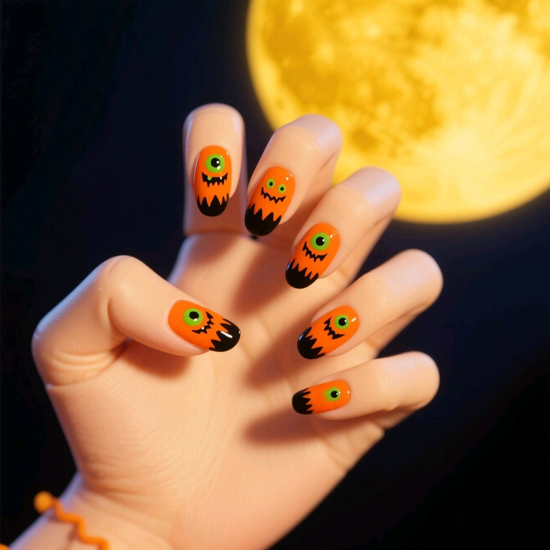 Kunstnägel Im Kreativen Halloween-Motiv Karnz