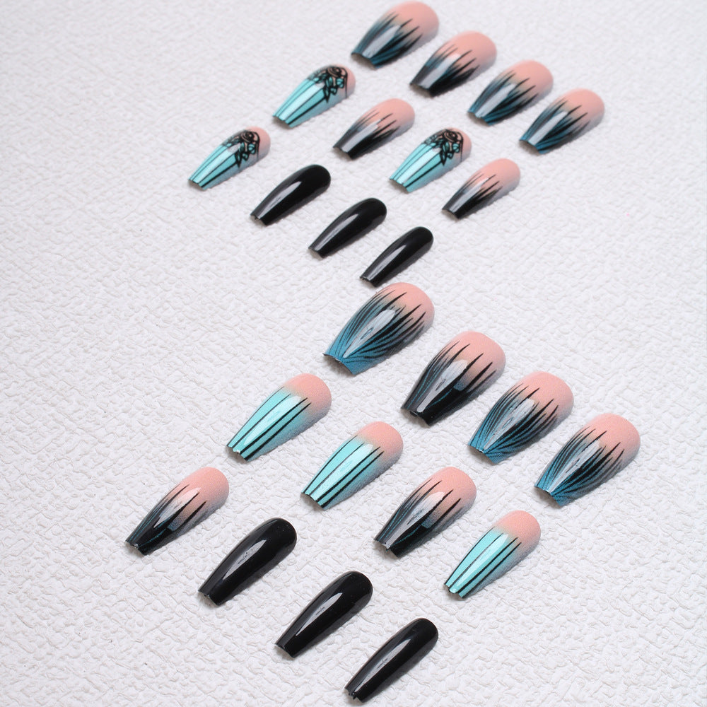 Ombre-Gradient-Nagelkunstverlängerungen Karnz