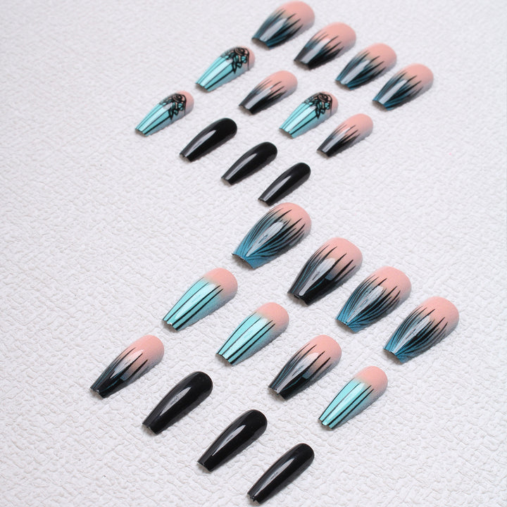 Ombre-Gradient-Nagelkunstverlängerungen Karnz