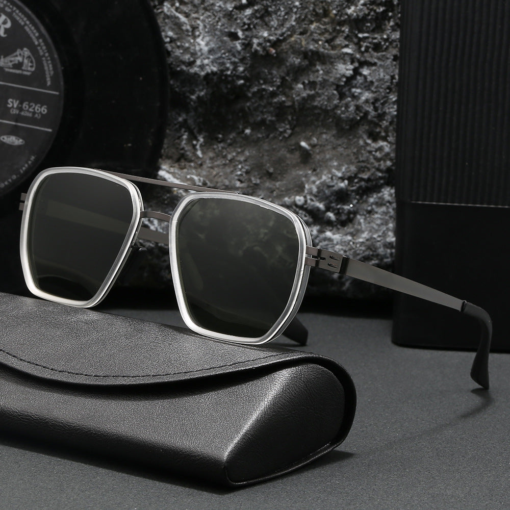 Damen moderne oversized quadratische Sonnenbrille Karnz