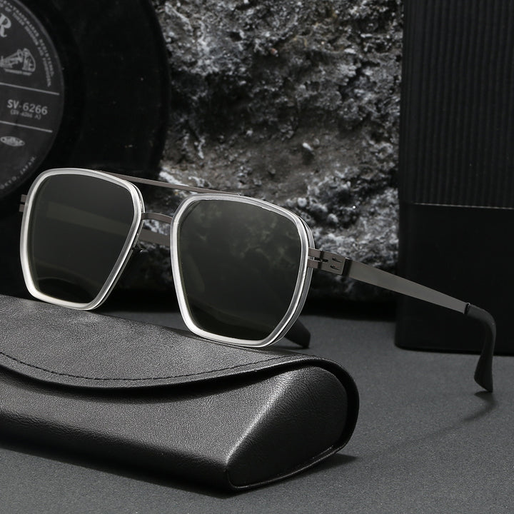 Damen moderne oversized quadratische Sonnenbrille Karnz