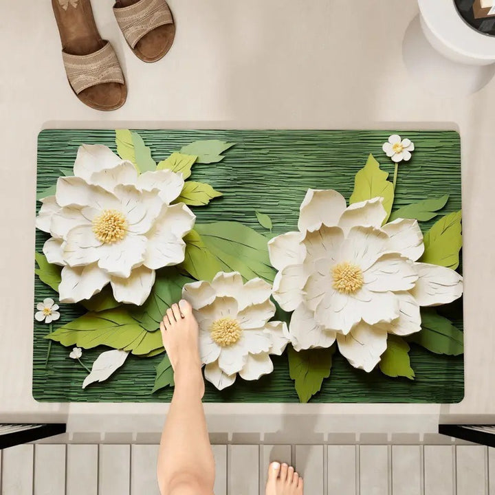 Künstlerische Floral Badematte