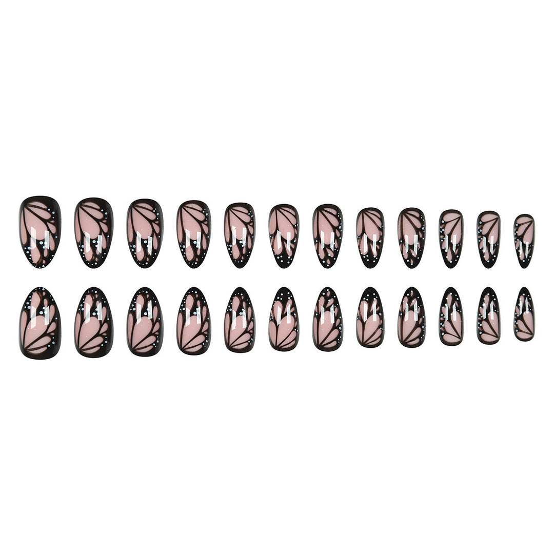 Künstlerische von Schmetterlingen inspirierte Stiletto-Nagelkunst Karnz