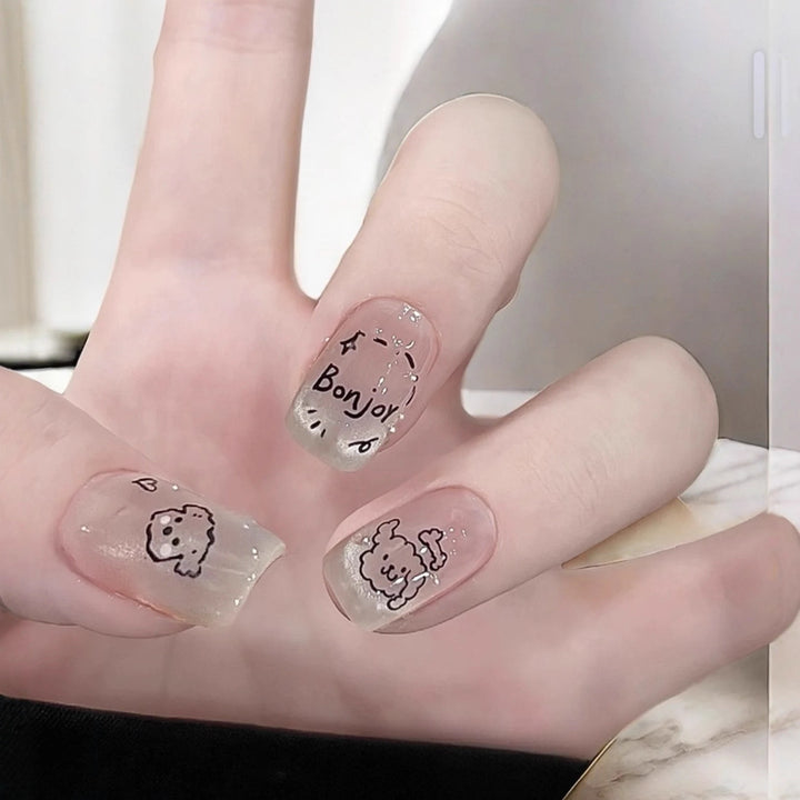 Kreatives Cartoon-Themen Press-On Nagelset Karnz