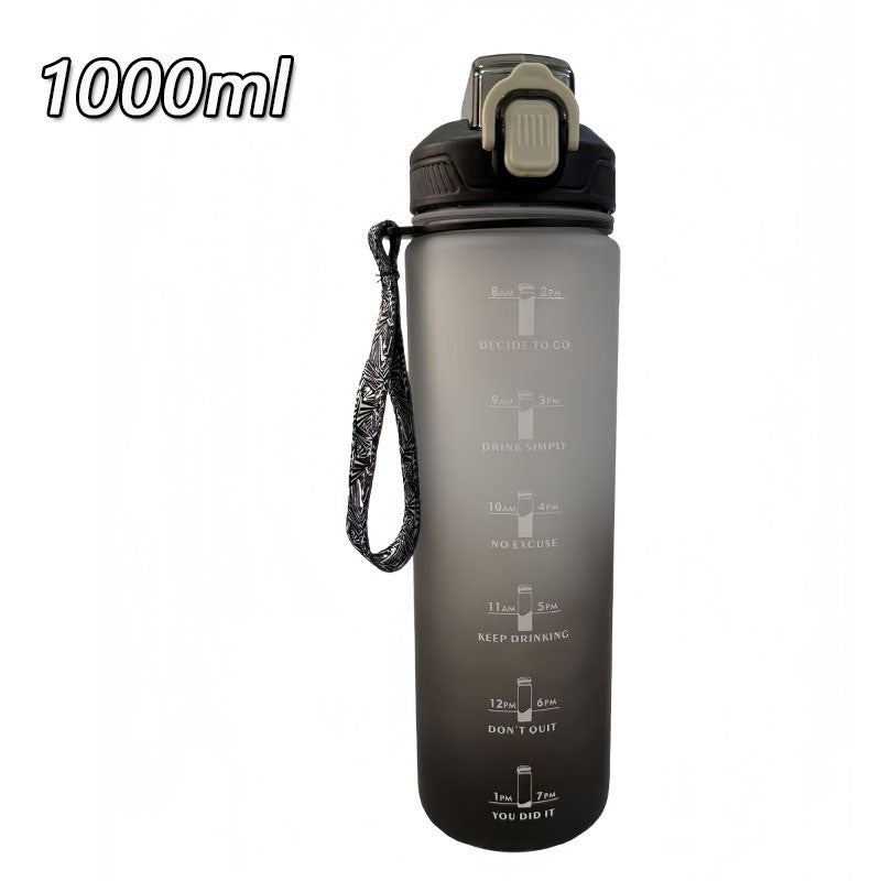 Damen Motivierende Trinkflasche mit einzigartiger Zeitmarkierung und sicherem Verschluss Karnz