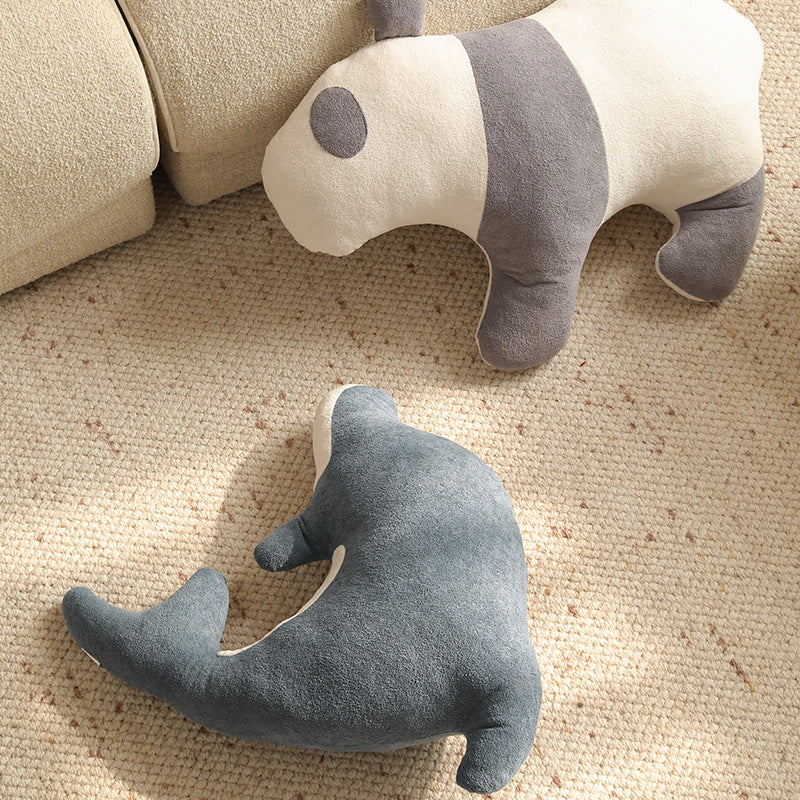 Verspieltes Delfin-Kuschelkissen mit ergonomischer Nacken- und Armmulde