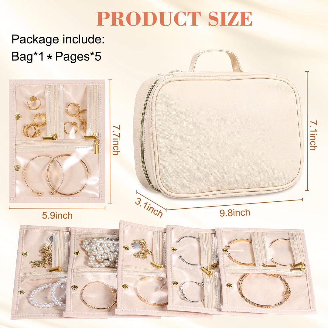 Damen eleganter Schmuck-Organizer mit durchsichtigen Fächern Karnz