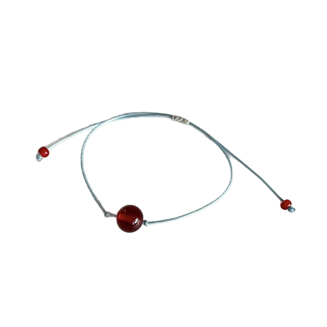 Verstellbares Schnur- und Edelsteinarmband Karnz