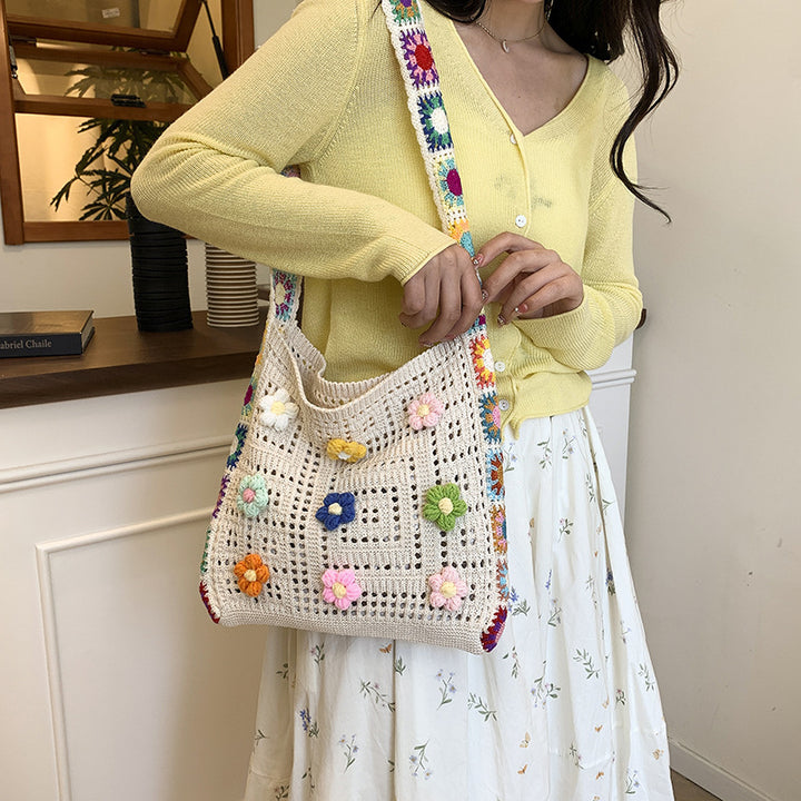 Bohemian Floral Häkel-Tasche