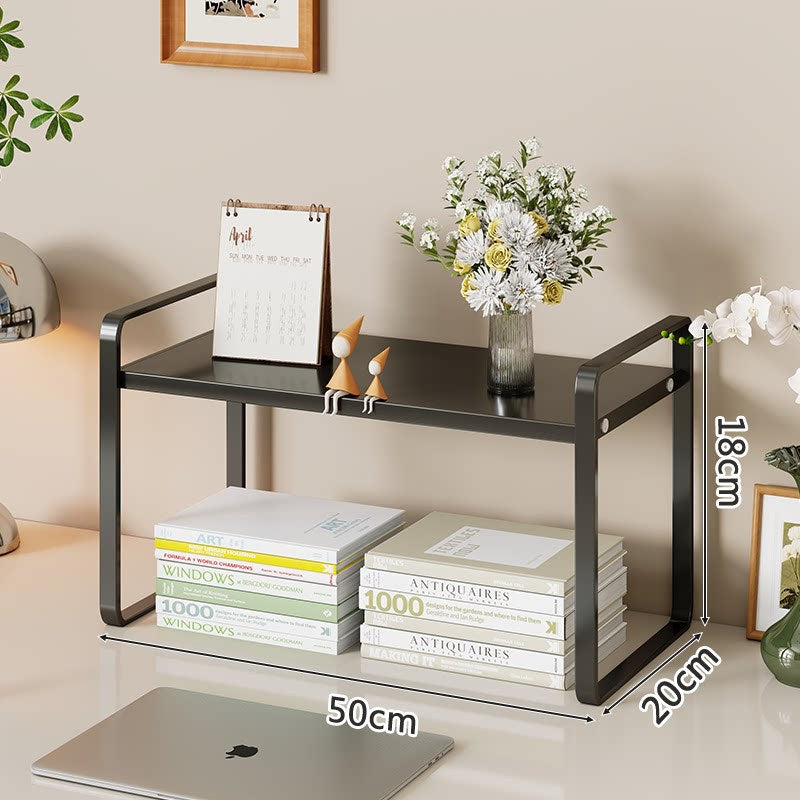 Kompakte Metall Desktop Zwei-Ebenen Organizer Regal Erhöhung