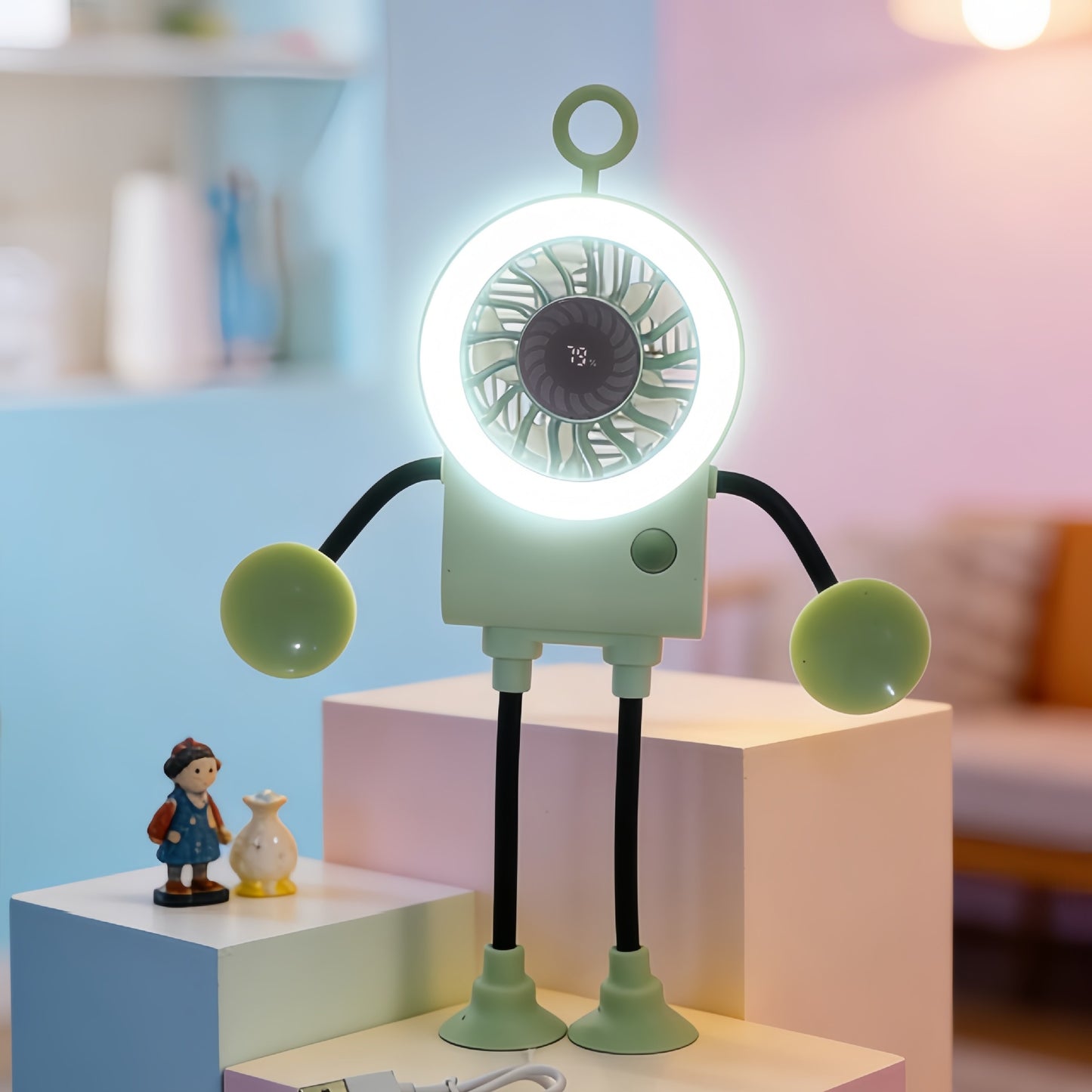 Unisex Kreativ Ventilator mit integrierter LED-Beleuchtung Karnz
