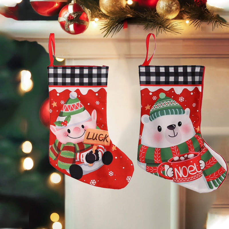 Weihnachtlich dekorative Socke
